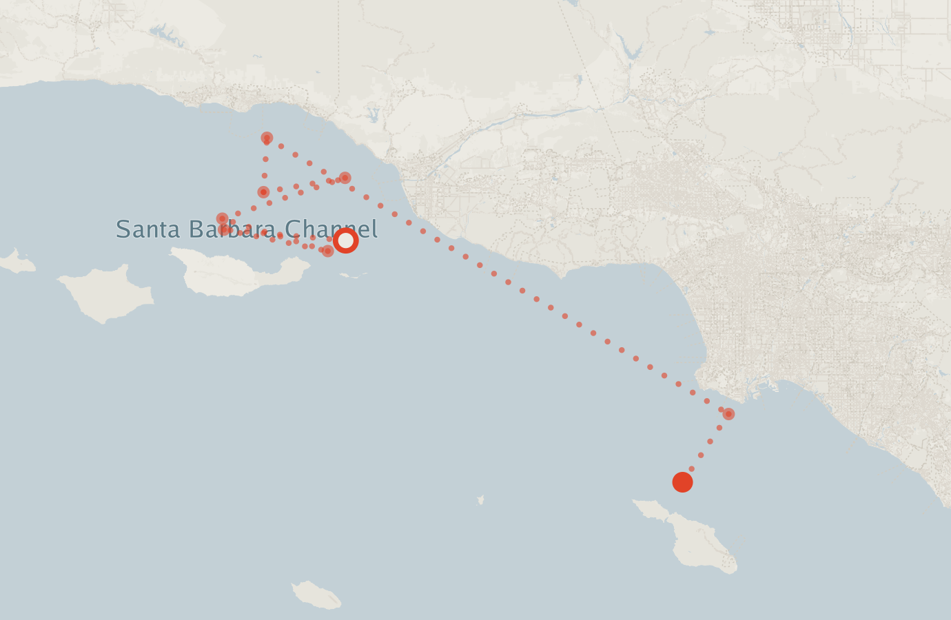 Activity map — real sighting points on an OpenStreetMap basemap