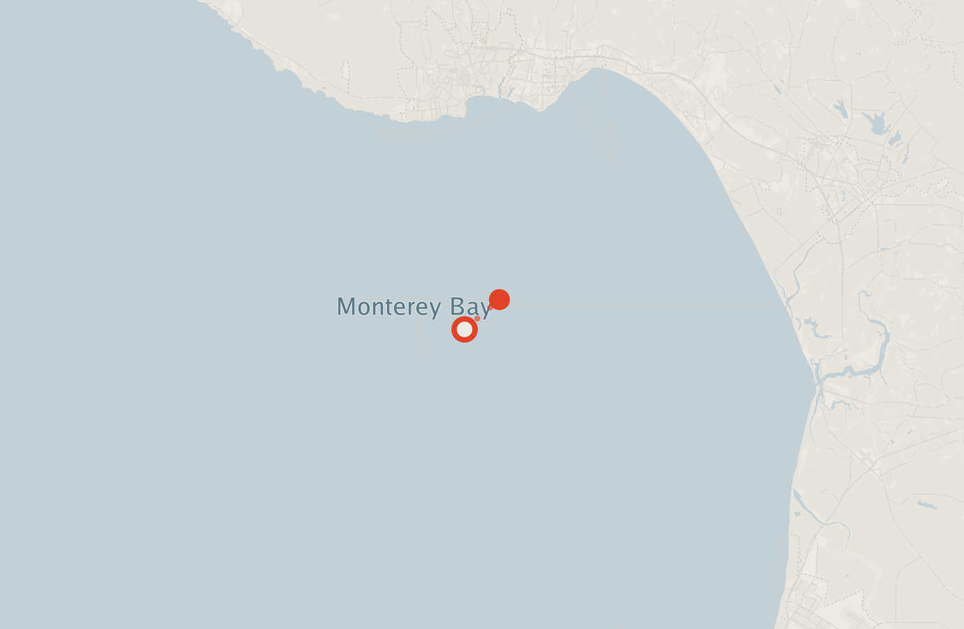 Activity map — real sighting points on an OpenStreetMap basemap