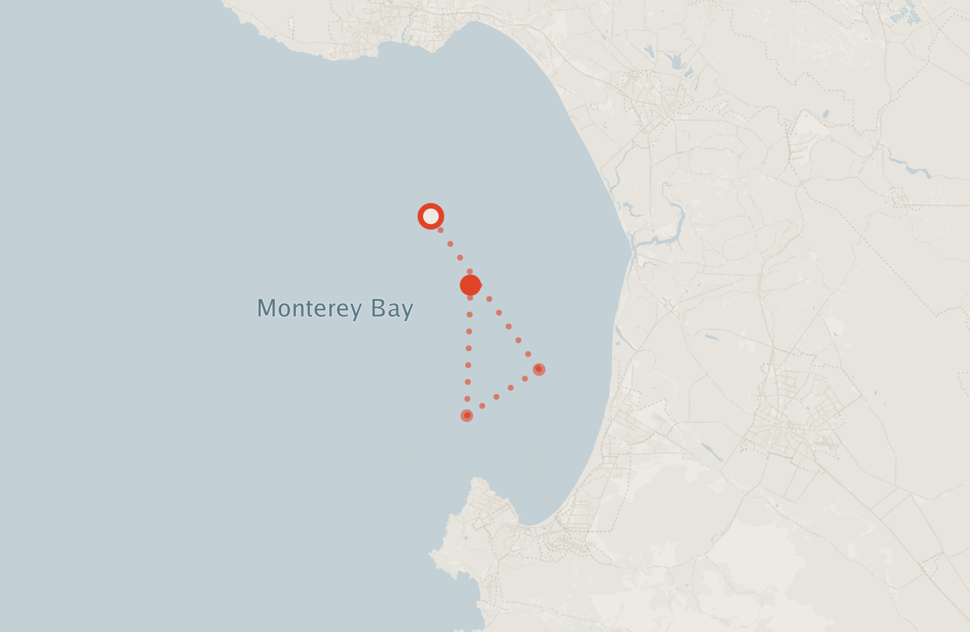 Activity map — real sighting points on an OpenStreetMap basemap