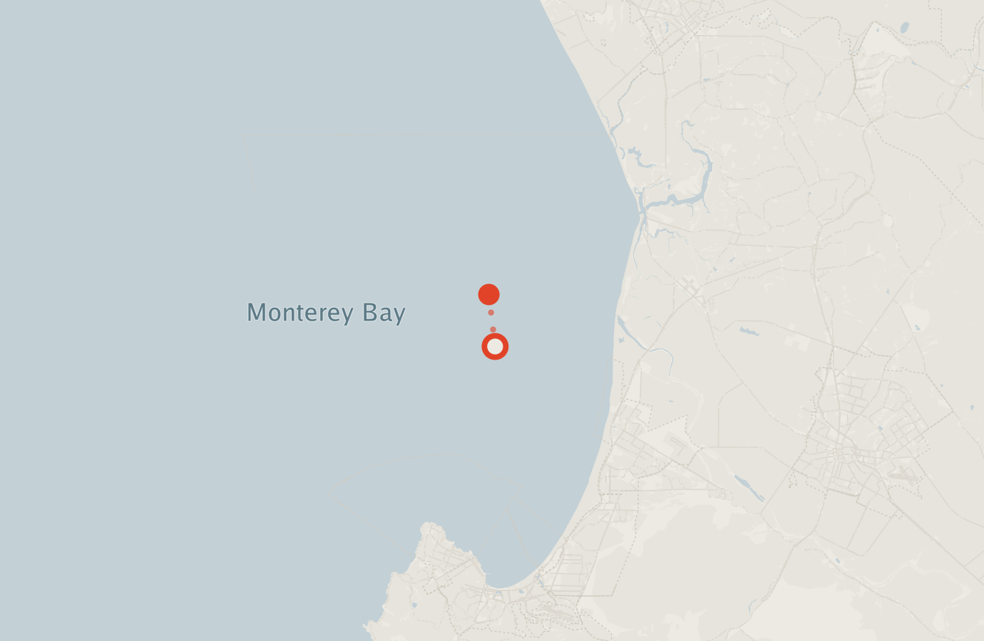 Activity map — real sighting points on an OpenStreetMap basemap