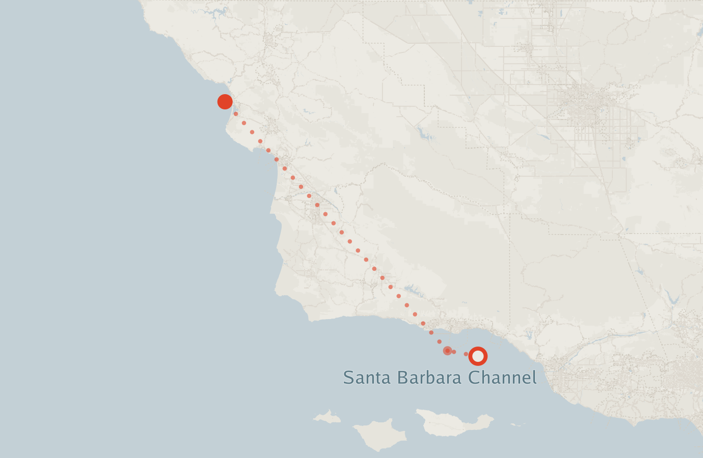Activity map — real sighting points on an OpenStreetMap basemap