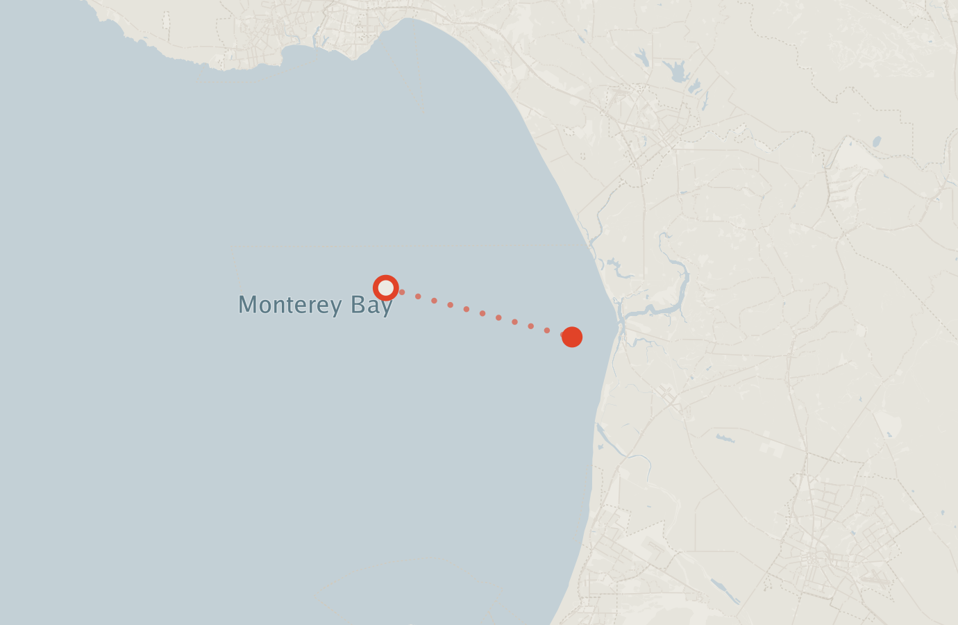 Activity map — real sighting points on an OpenStreetMap basemap