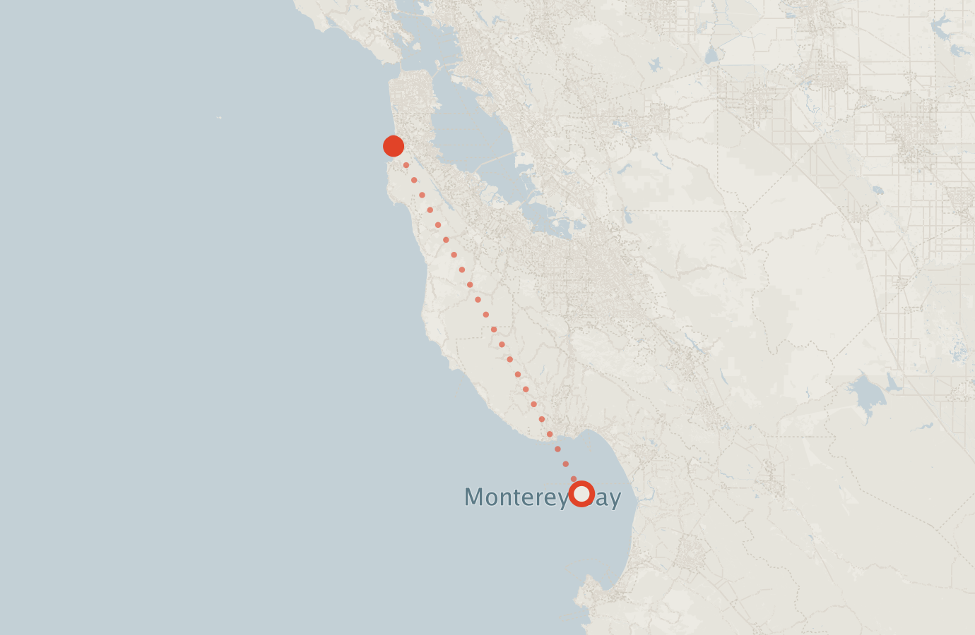 Activity map — real sighting points on an OpenStreetMap basemap