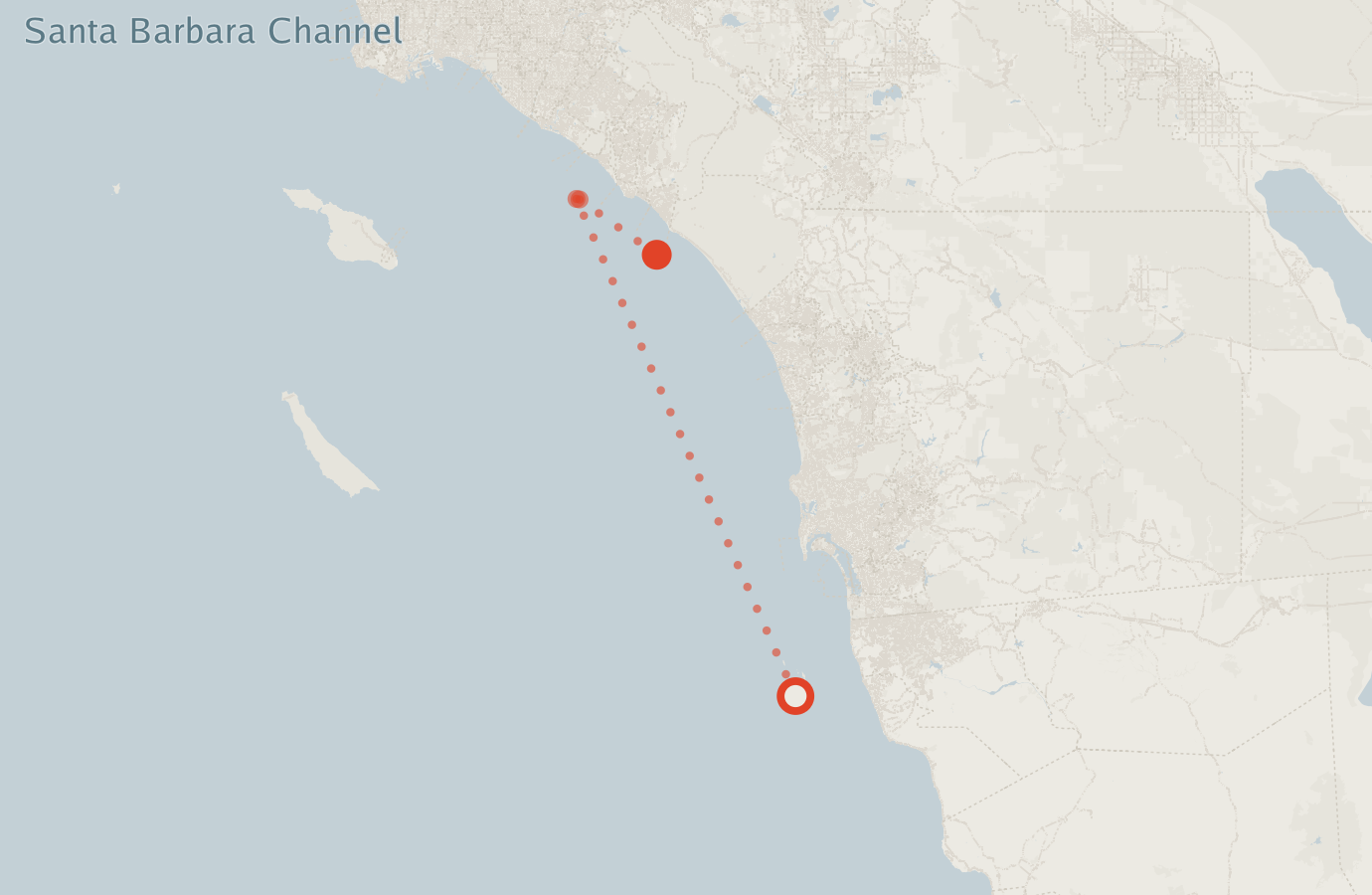 Activity map — real sighting points on an OpenStreetMap basemap