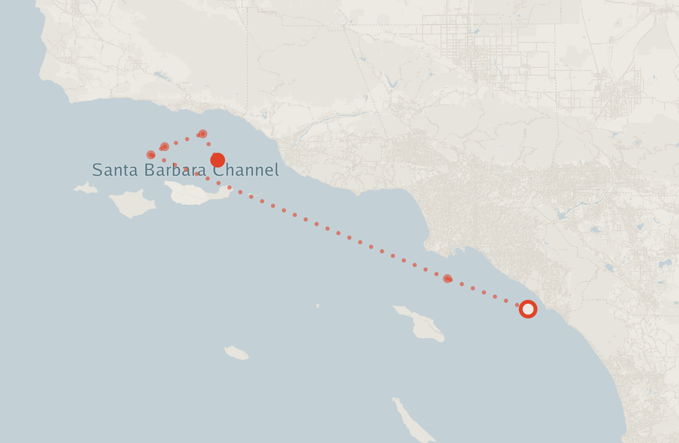 Activity map — real sighting points on an OpenStreetMap basemap