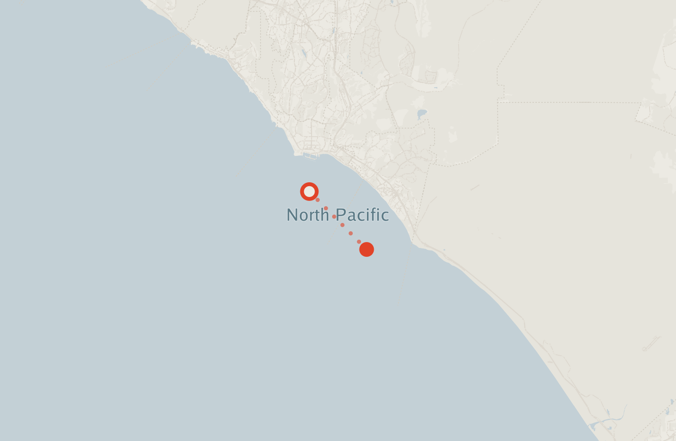 Activity map — real sighting points on an OpenStreetMap basemap