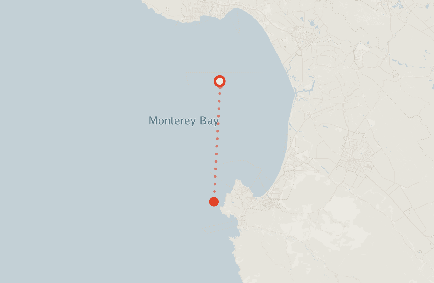 Activity map — real sighting points on an OpenStreetMap basemap