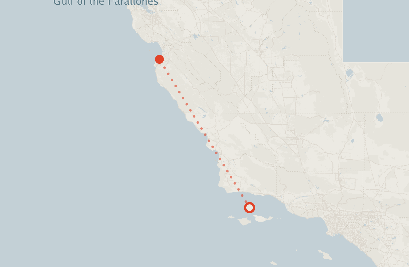 Activity map — real sighting points on an OpenStreetMap basemap