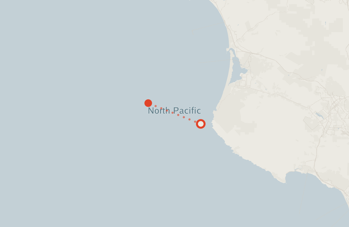 Activity map — real sighting points on an OpenStreetMap basemap
