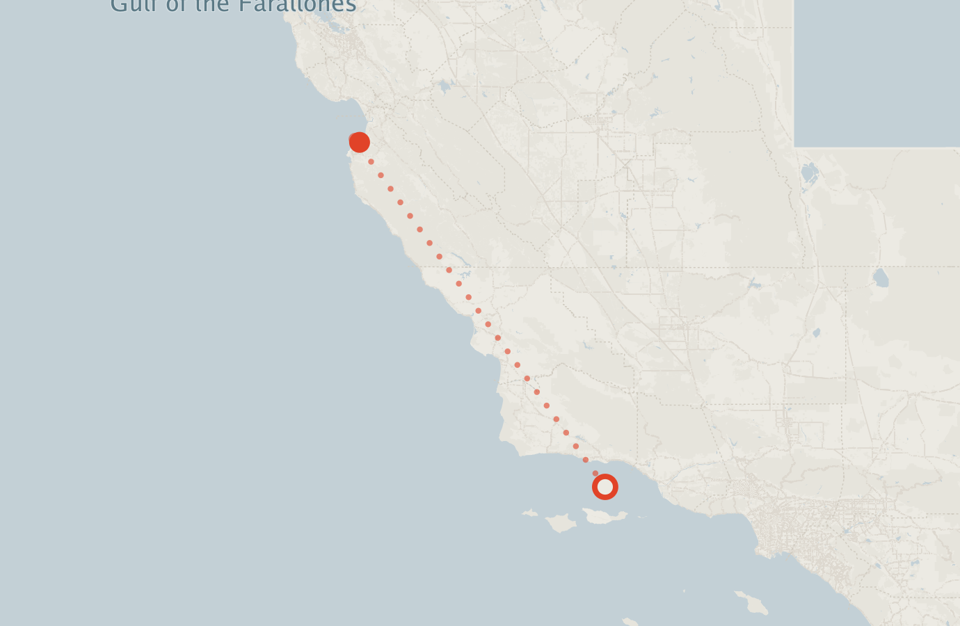 Activity map — real sighting points on an OpenStreetMap basemap