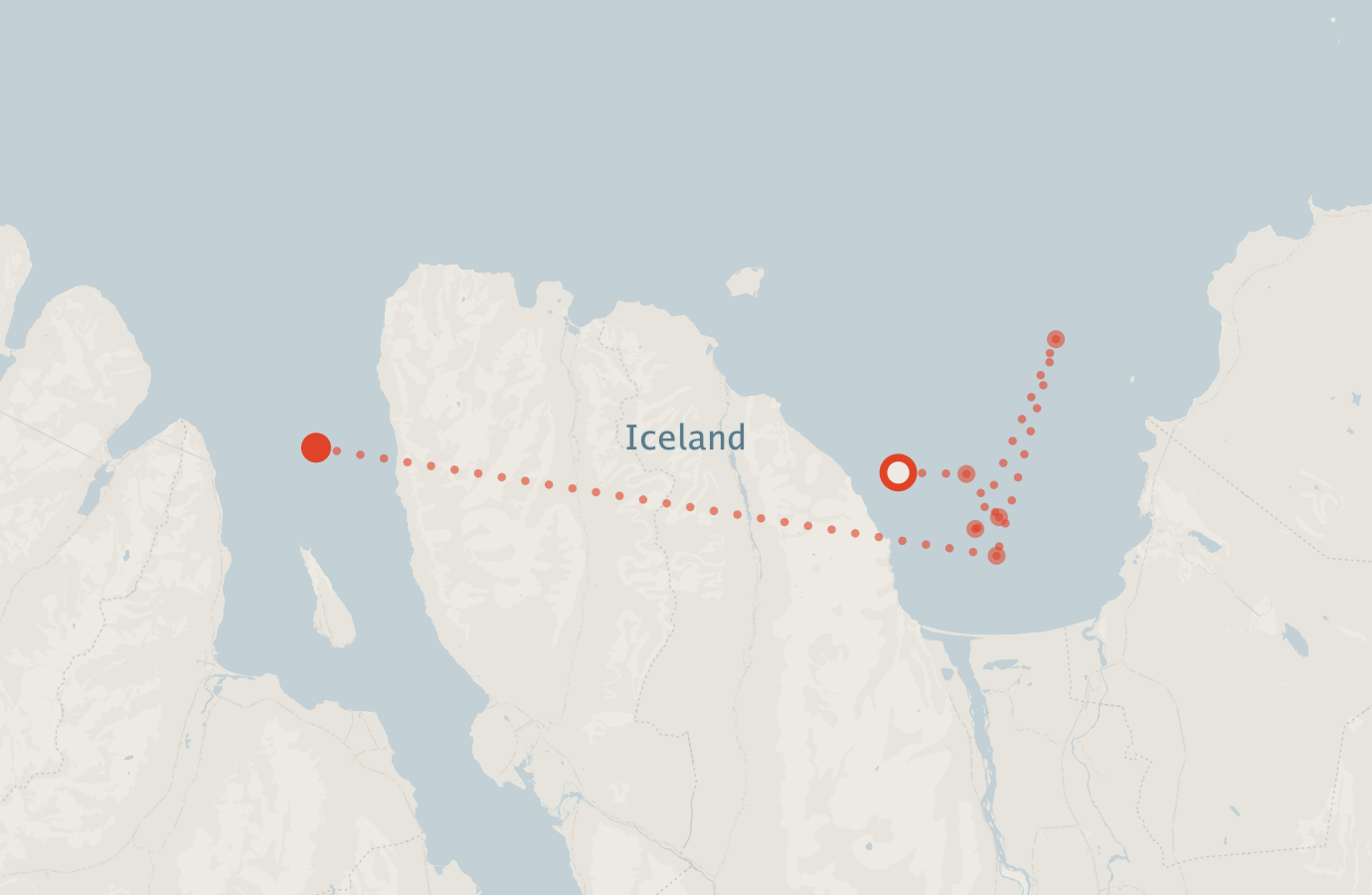 Activity map — real sighting points on an OpenStreetMap basemap