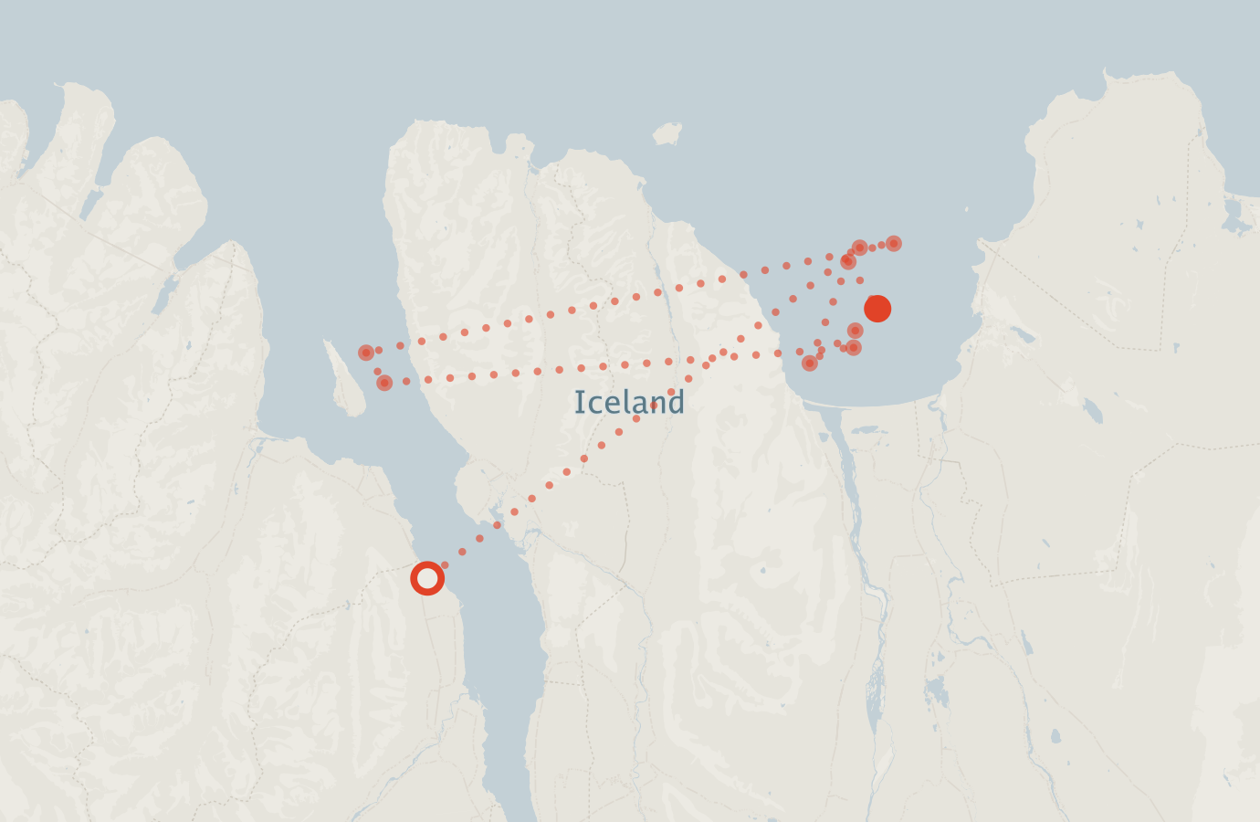 Activity map — real sighting points on an OpenStreetMap basemap