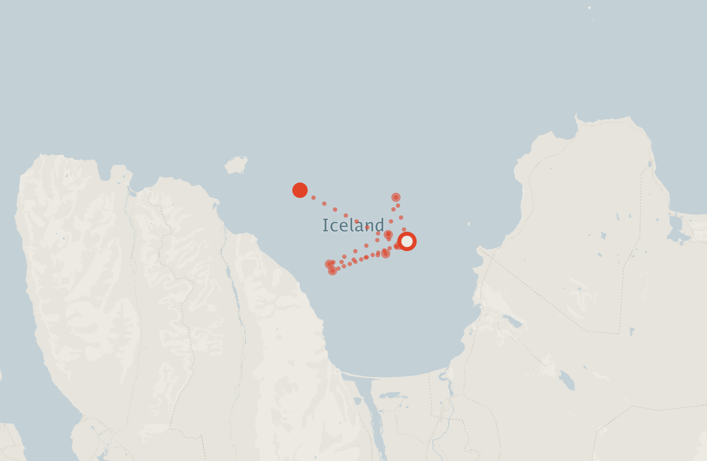 Activity map — real sighting points on an OpenStreetMap basemap
