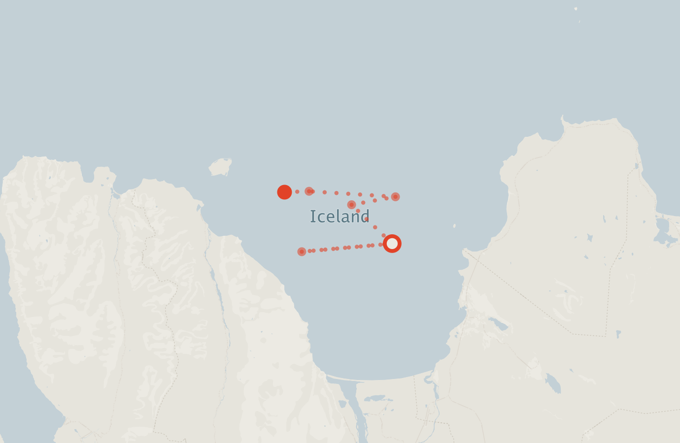 Activity map — real sighting points on an OpenStreetMap basemap