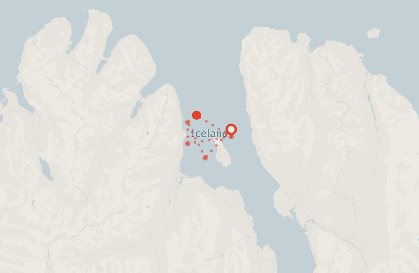 Activity map — real sighting points on an OpenStreetMap basemap