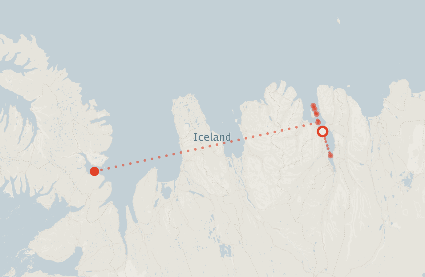 Activity map — real sighting points on an OpenStreetMap basemap