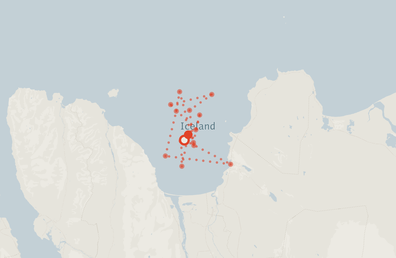 Activity map — real sighting points on an OpenStreetMap basemap