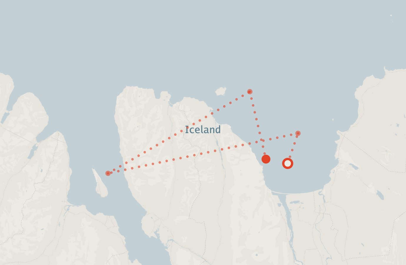 Activity map — real sighting points on an OpenStreetMap basemap