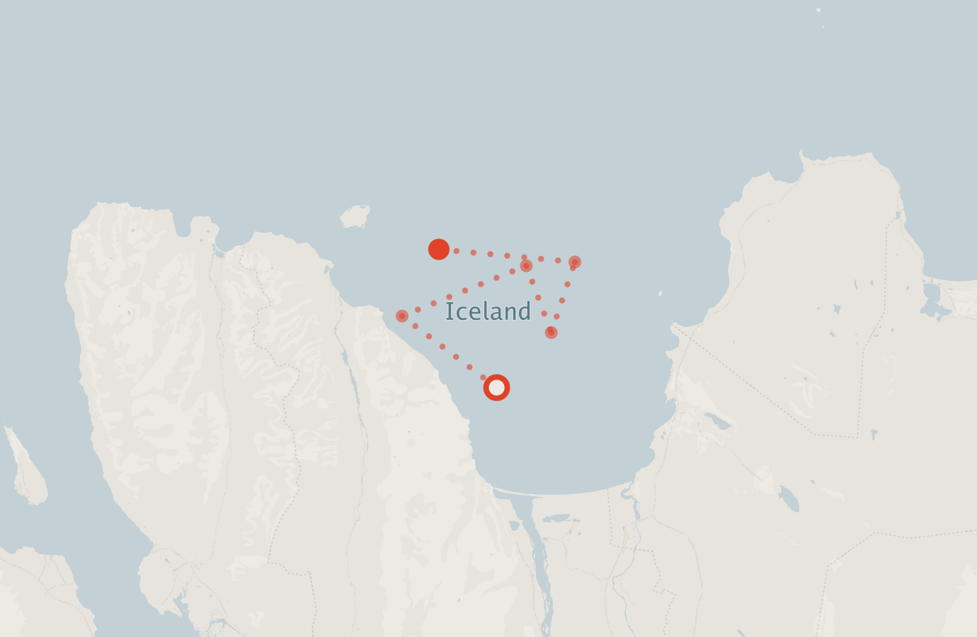 Activity map — real sighting points on an OpenStreetMap basemap