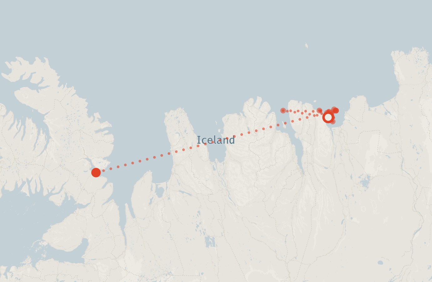Activity map — real sighting points on an OpenStreetMap basemap