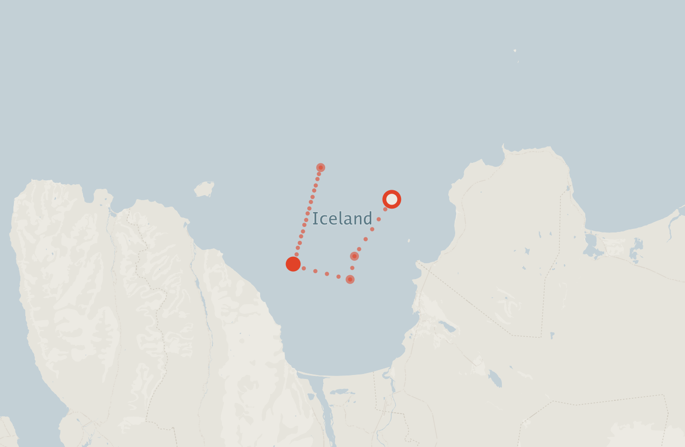 Activity map — real sighting points on an OpenStreetMap basemap