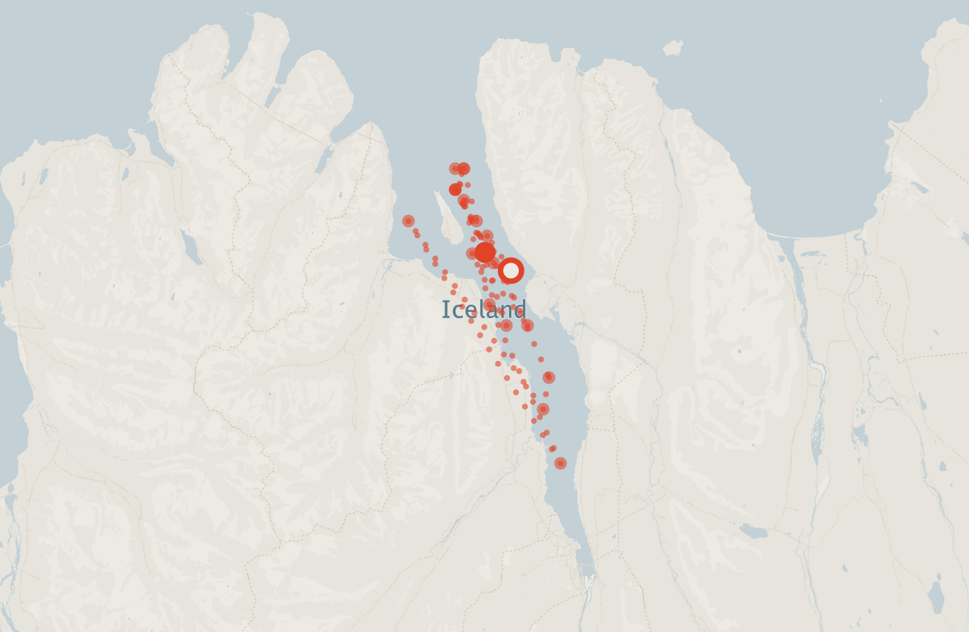 Activity map — real sighting points on an OpenStreetMap basemap