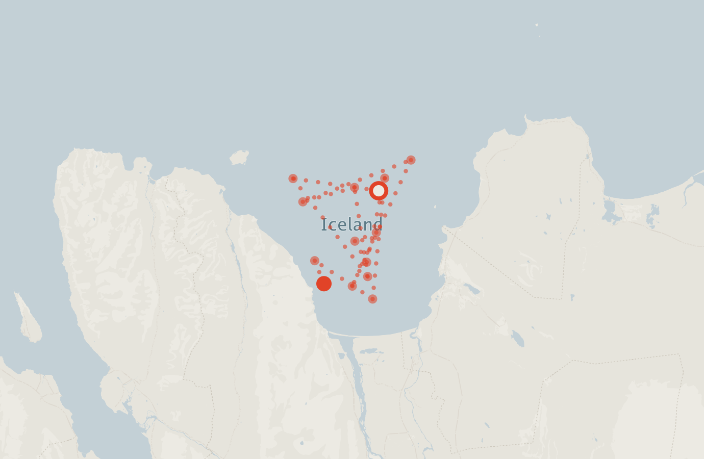 Activity map — real sighting points on an OpenStreetMap basemap