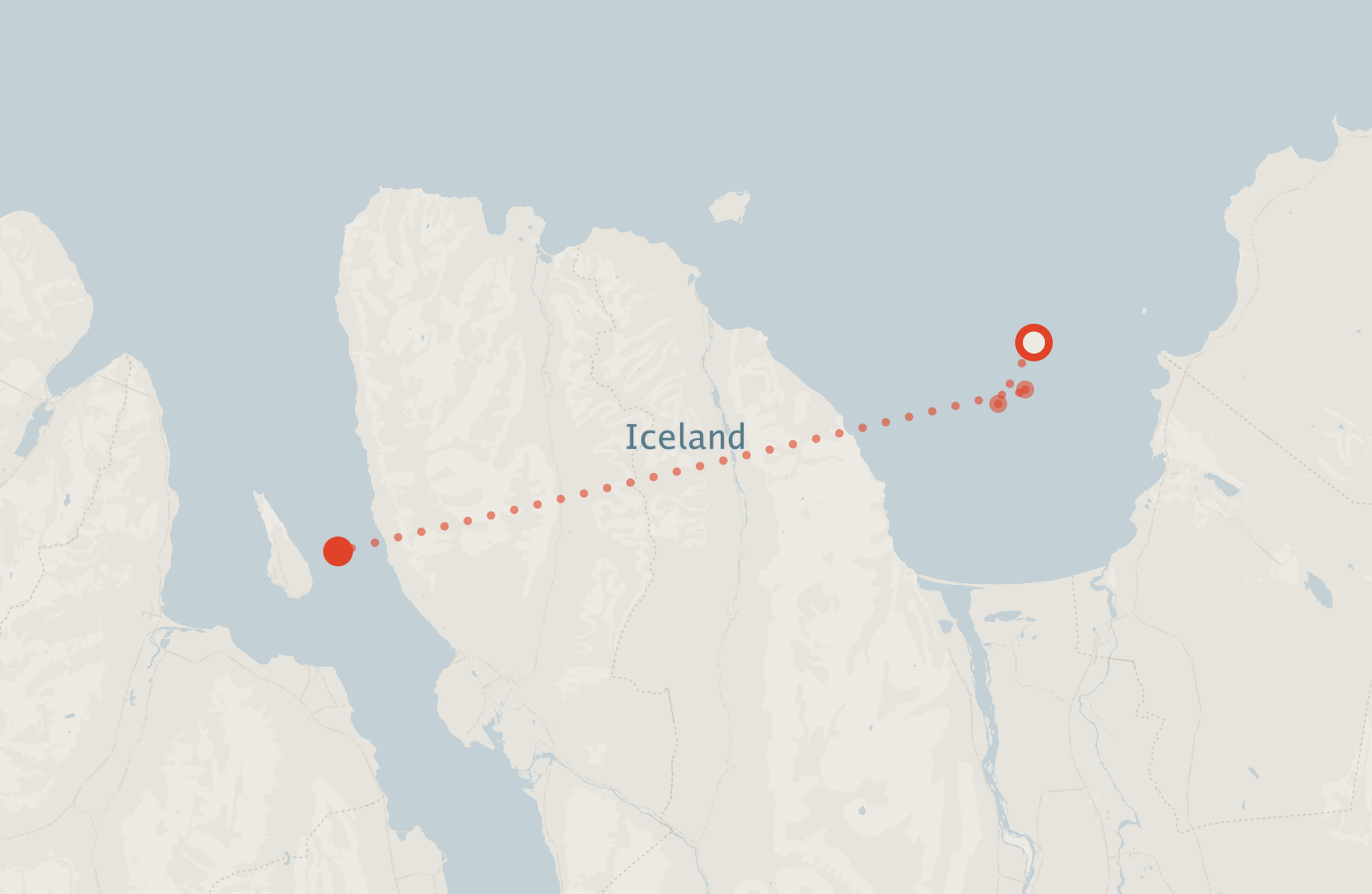 Activity map — real sighting points on an OpenStreetMap basemap
