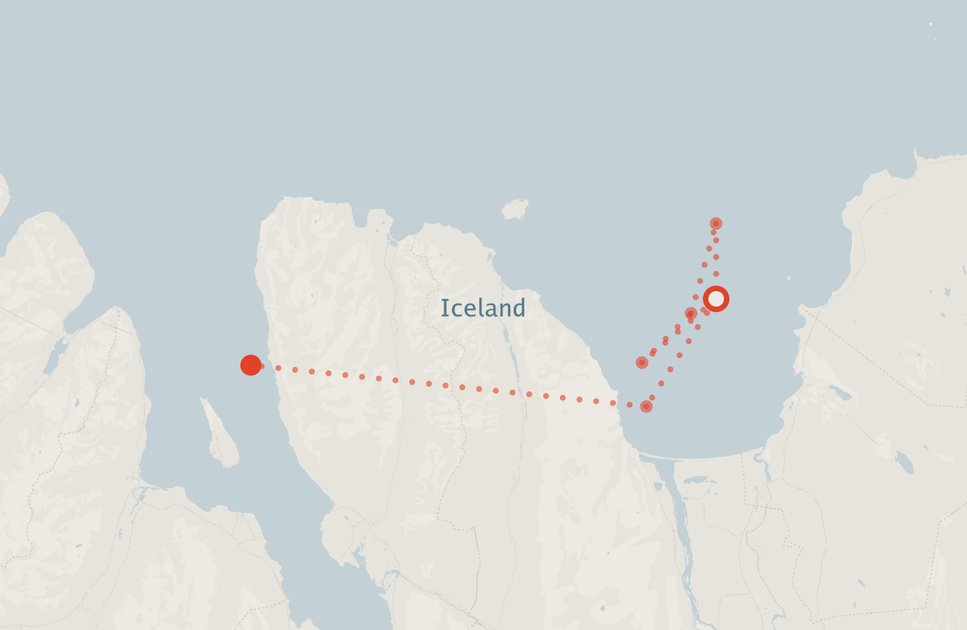 Activity map — real sighting points on an OpenStreetMap basemap