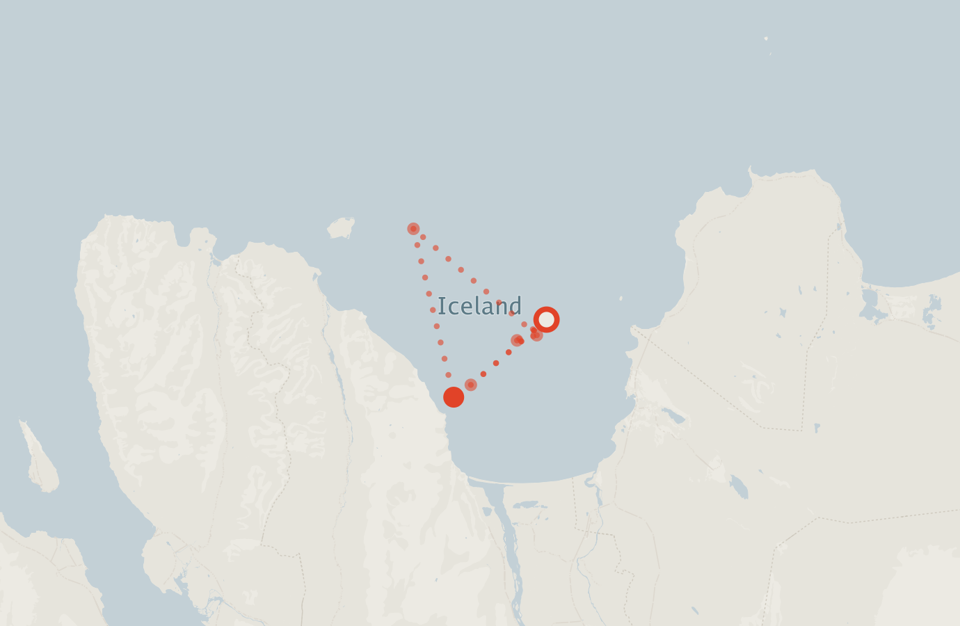 Activity map — real sighting points on an OpenStreetMap basemap