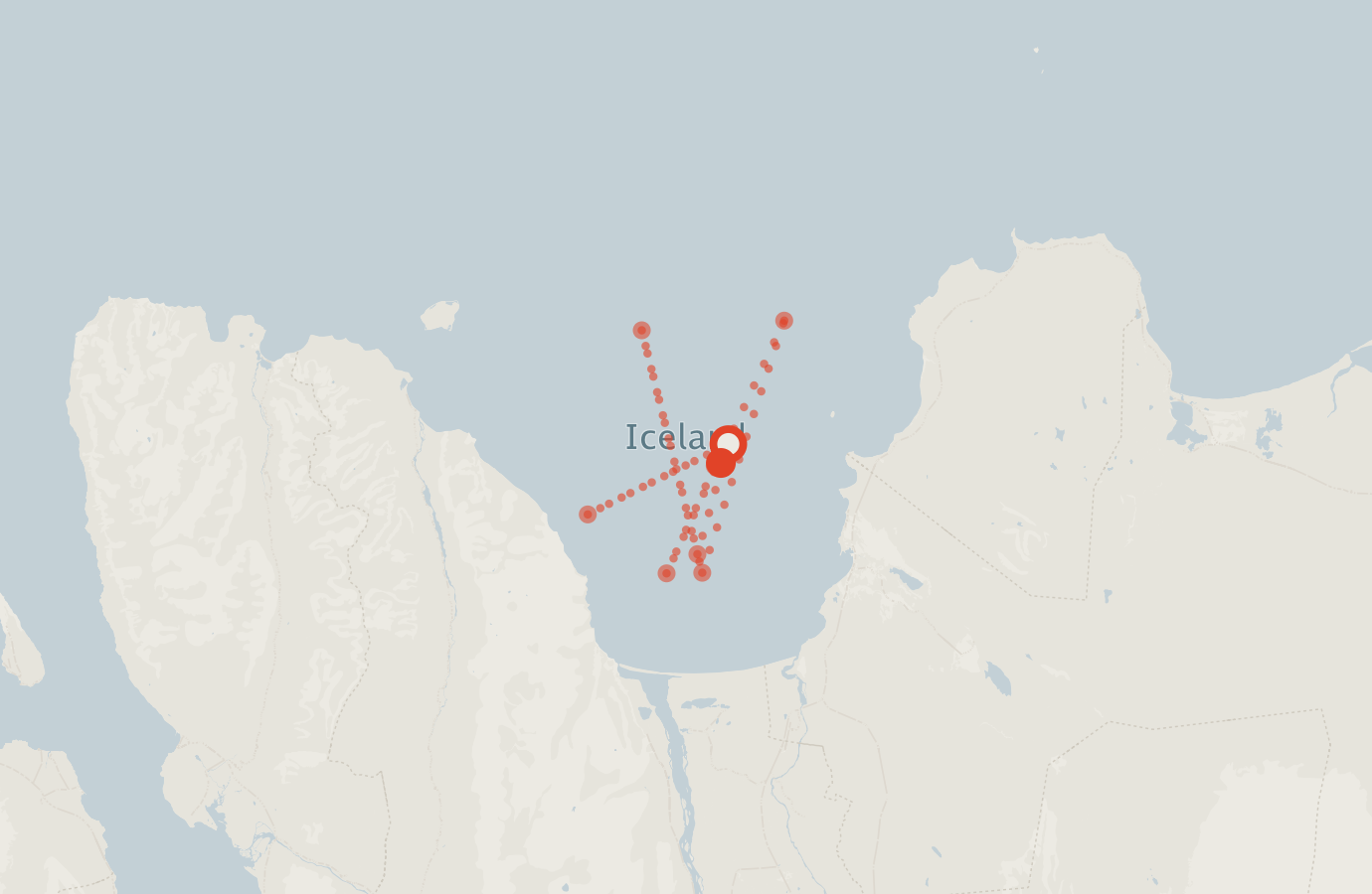 Activity map — real sighting points on an OpenStreetMap basemap