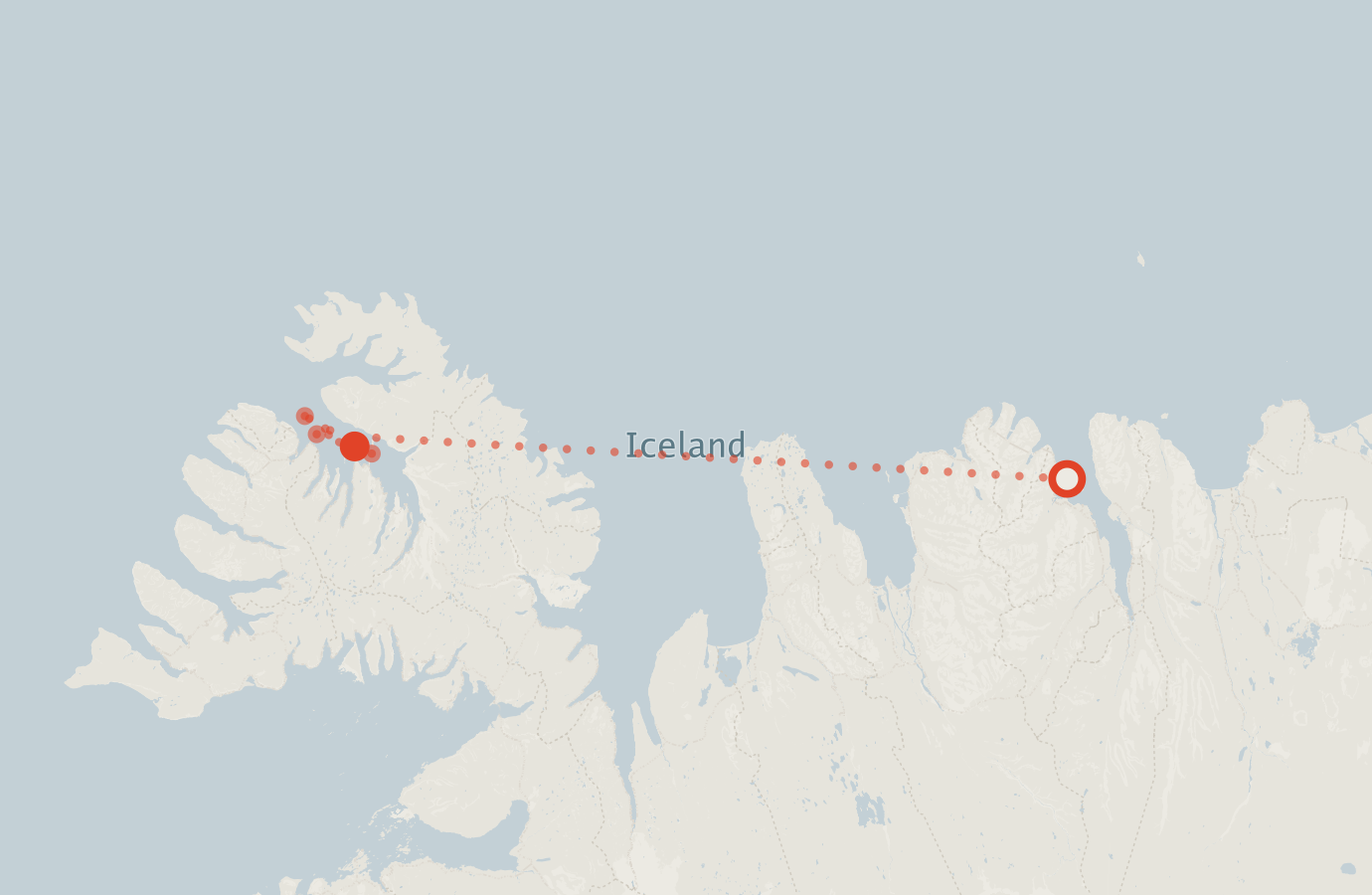 Activity map — real sighting points on an OpenStreetMap basemap