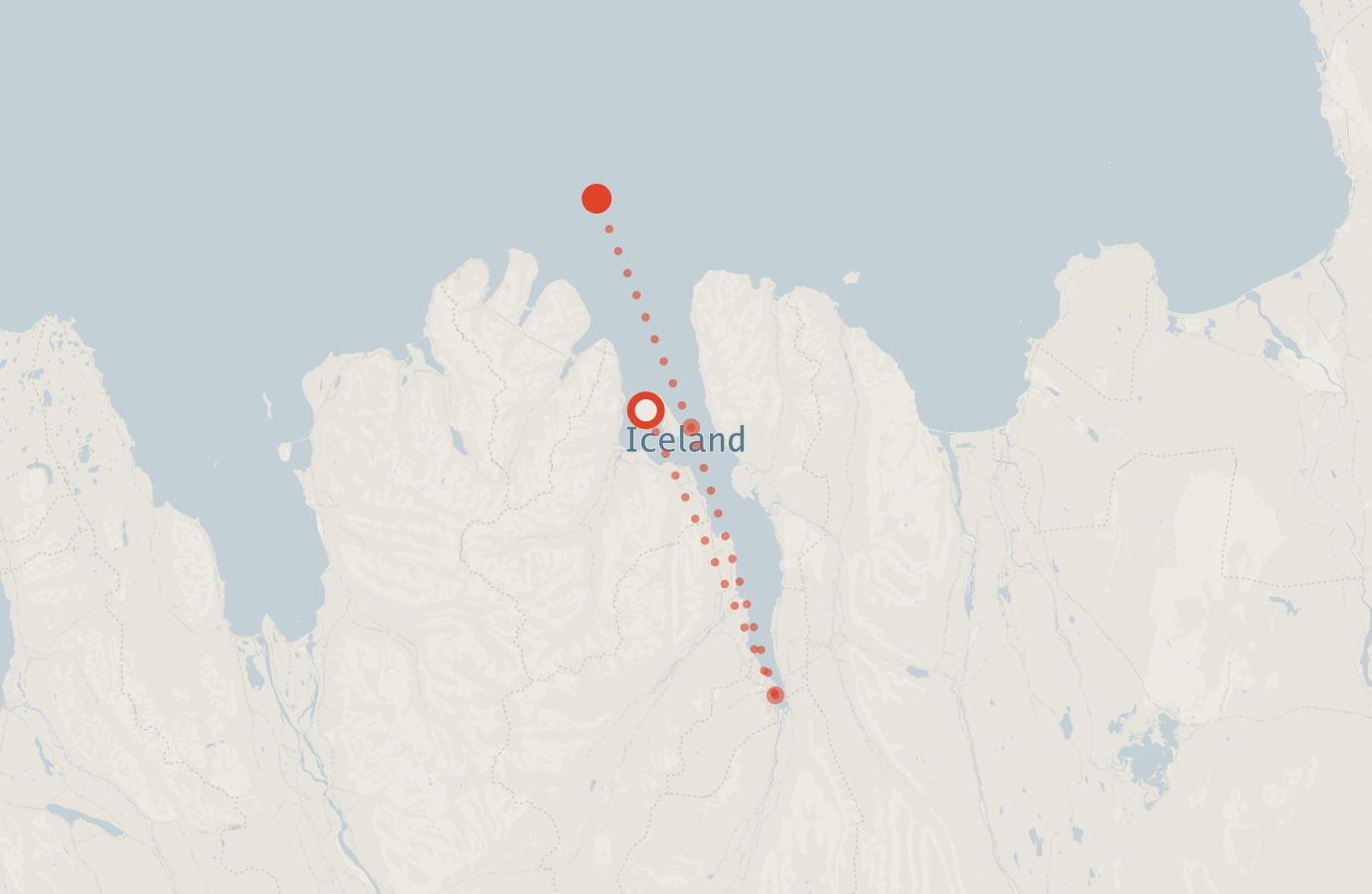 Activity map — real sighting points on an OpenStreetMap basemap