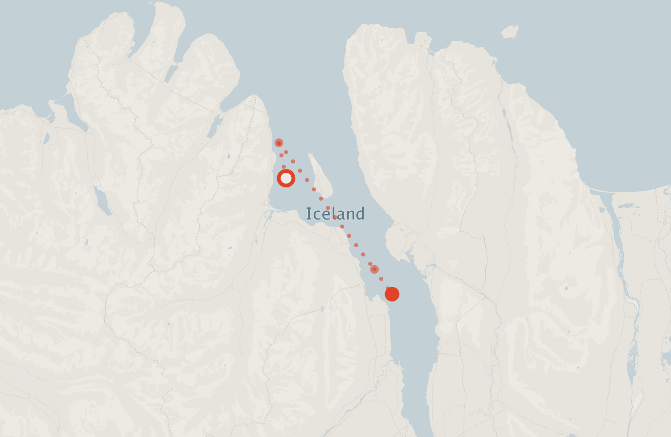 Activity map — real sighting points on an OpenStreetMap basemap