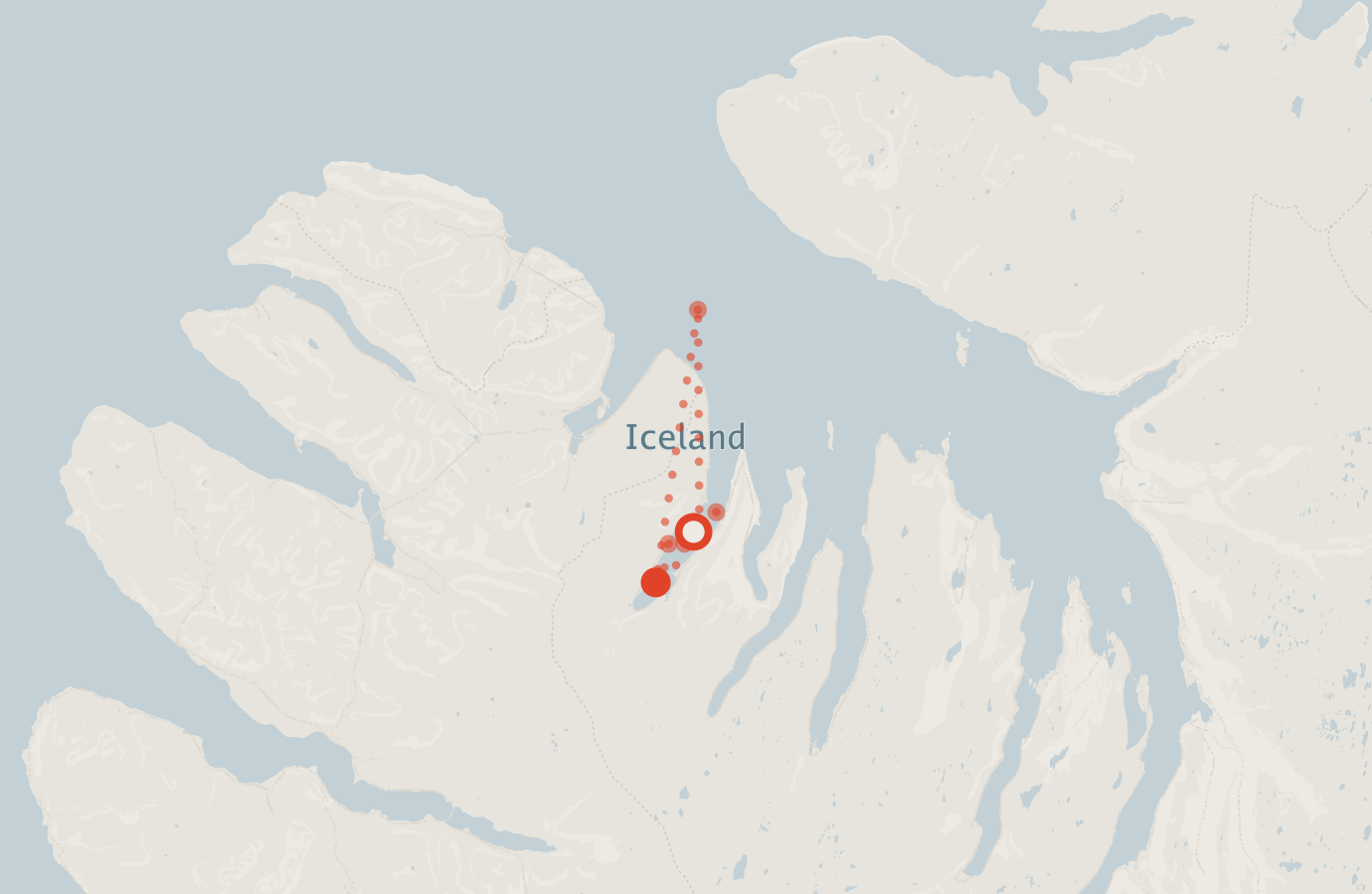 Activity map — real sighting points on an OpenStreetMap basemap