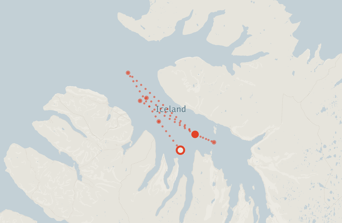 Activity map — real sighting points on an OpenStreetMap basemap
