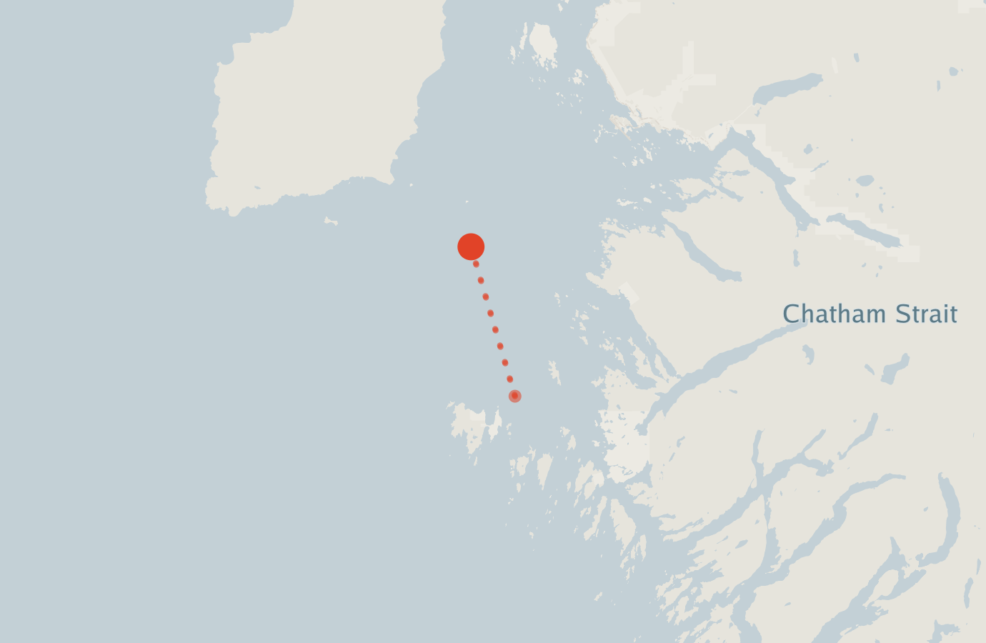 Activity map — real sighting points on an OpenStreetMap basemap