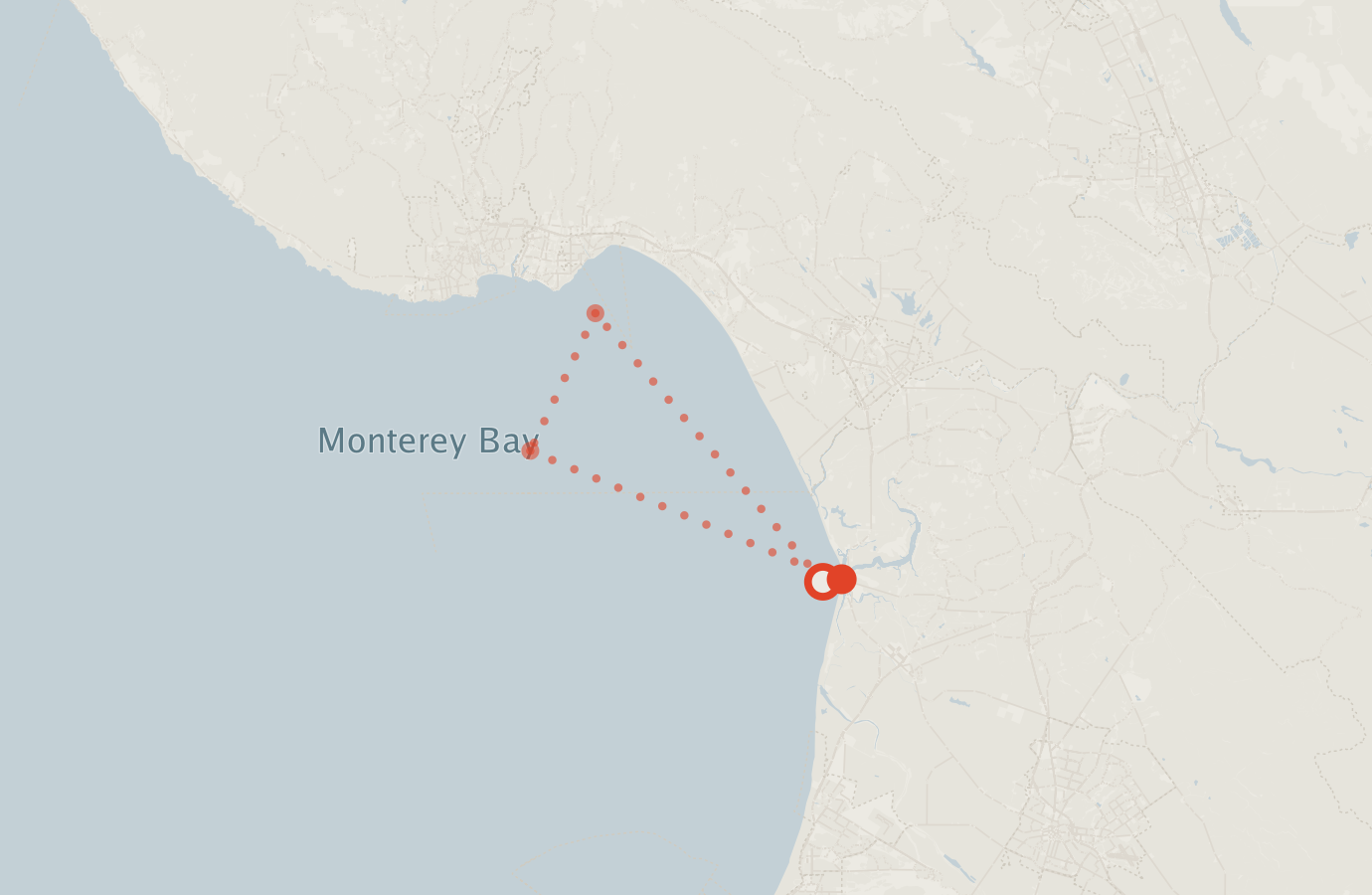 Activity map — real sighting points on an OpenStreetMap basemap