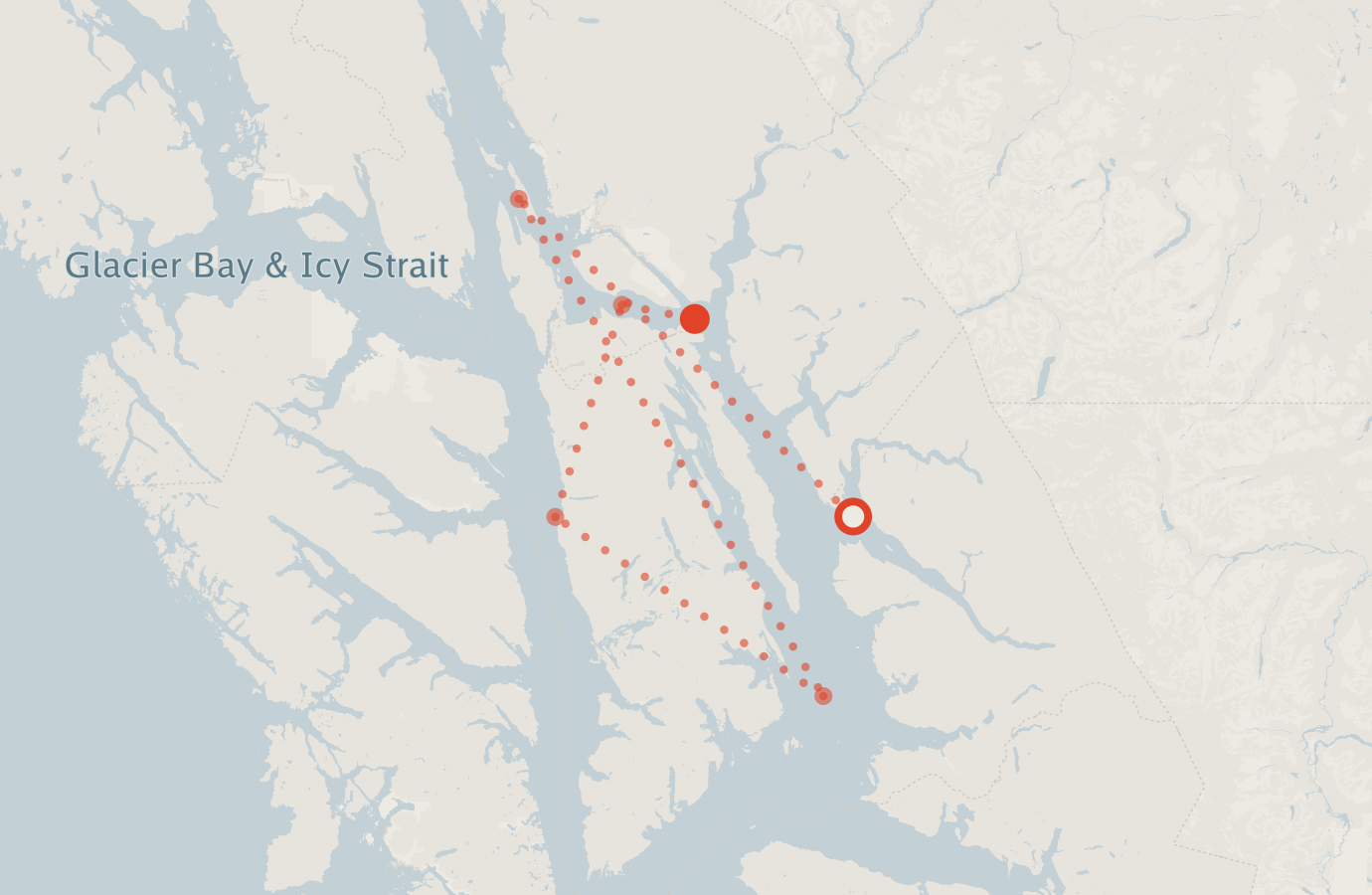 Activity map — real sighting points on an OpenStreetMap basemap