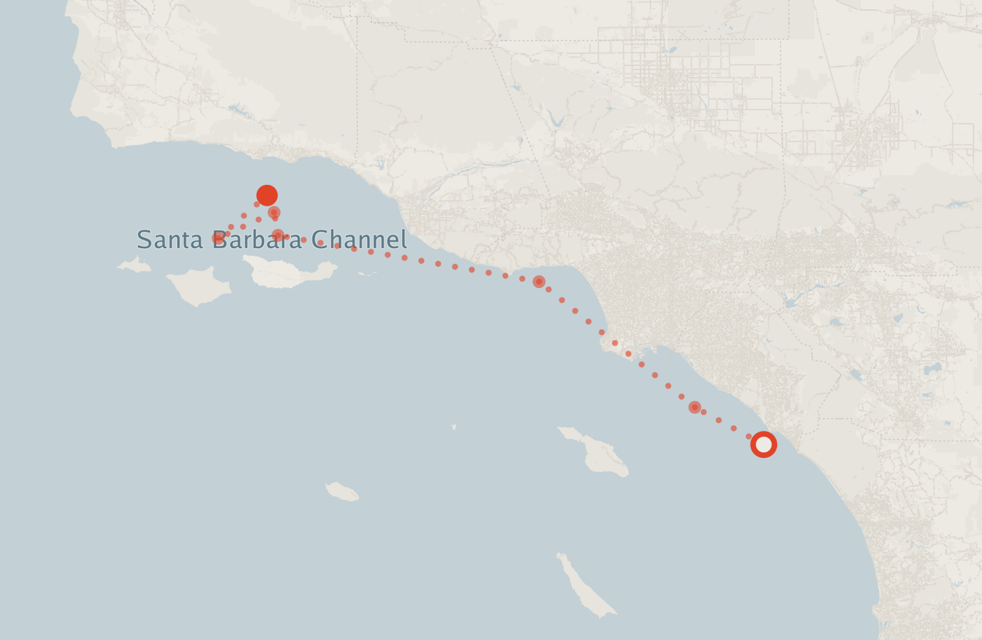 Activity map — real sighting points on an OpenStreetMap basemap