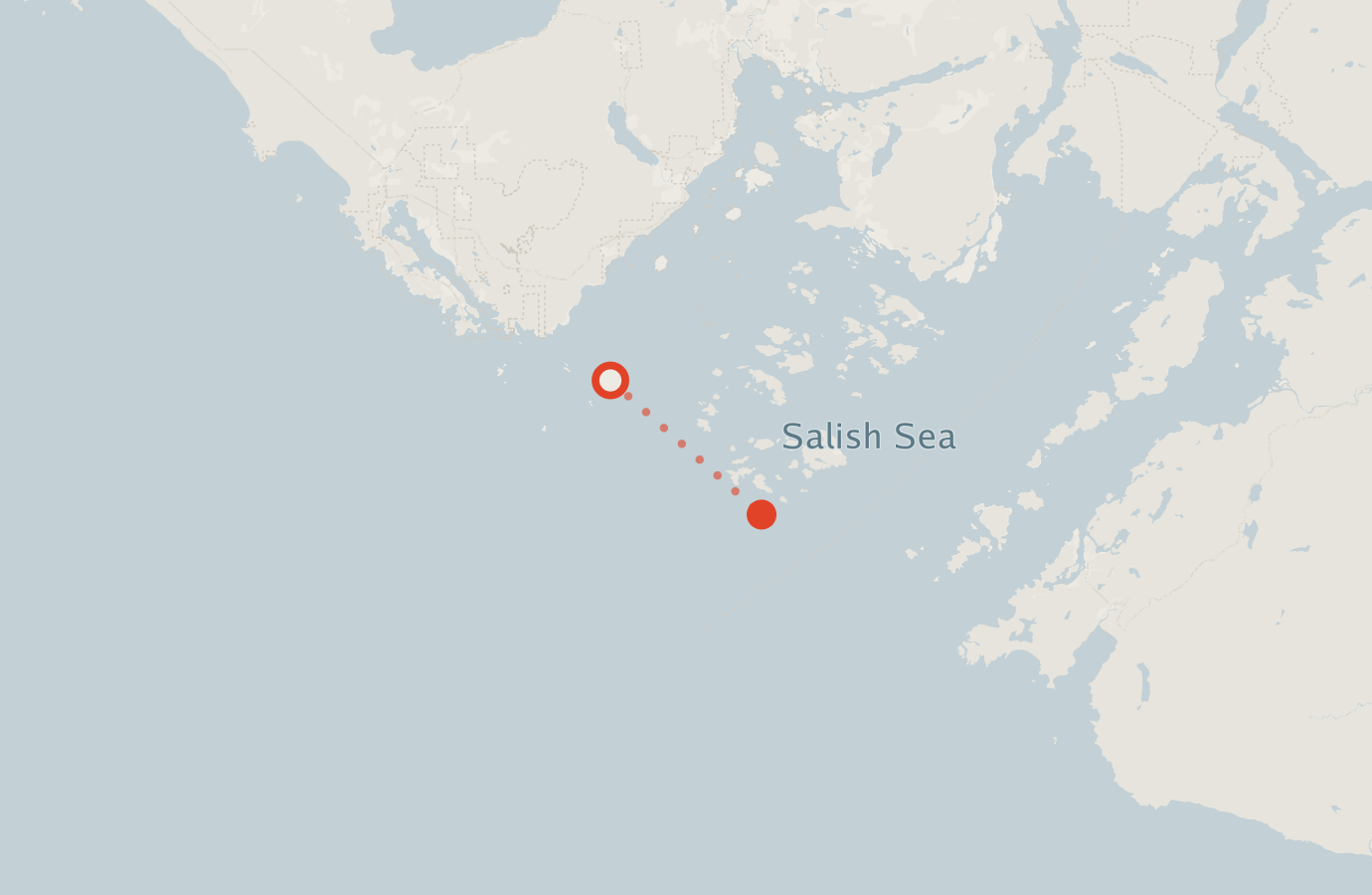 Activity map — real sighting points on an OpenStreetMap basemap