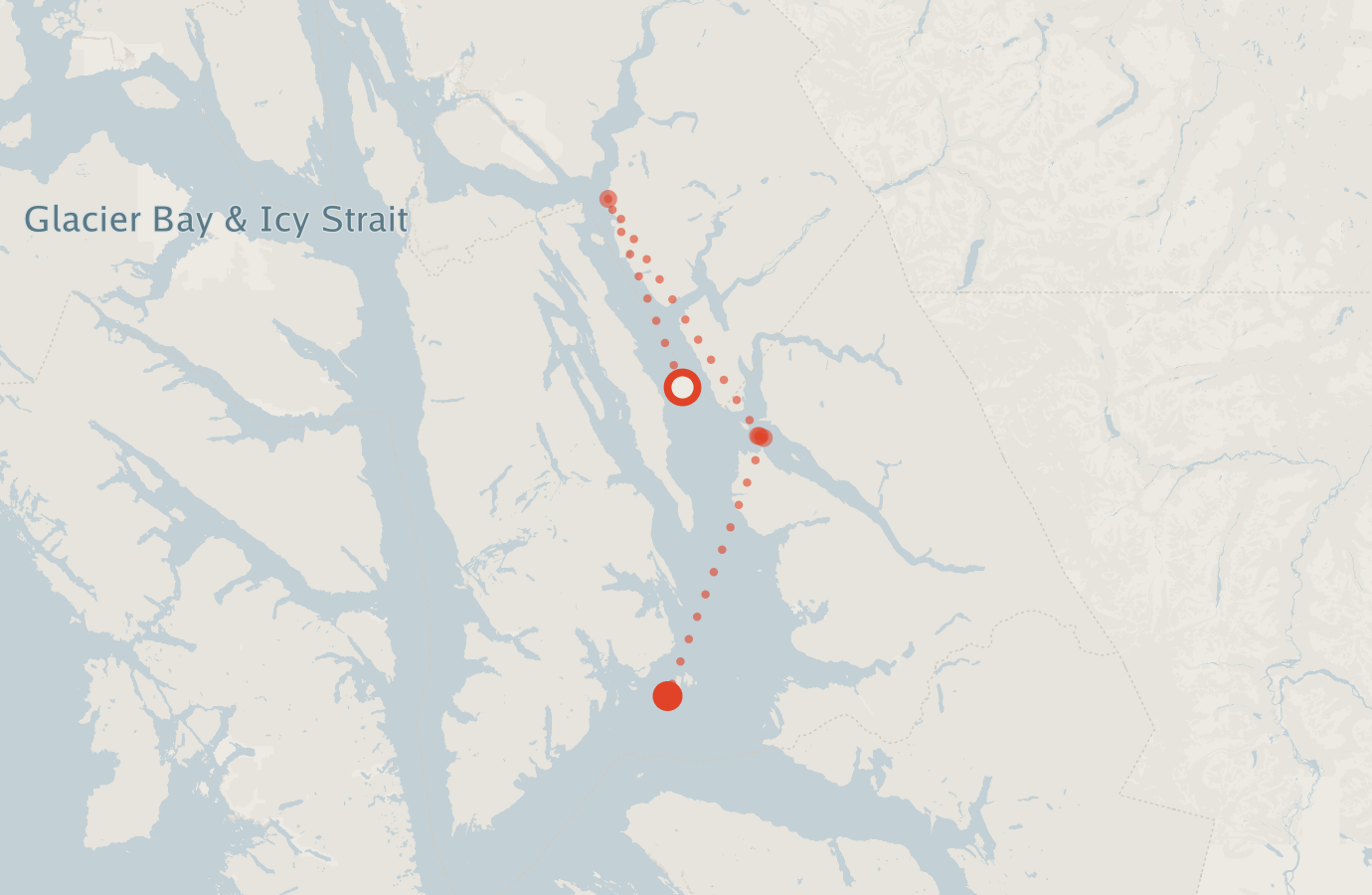 Activity map — real sighting points on an OpenStreetMap basemap
