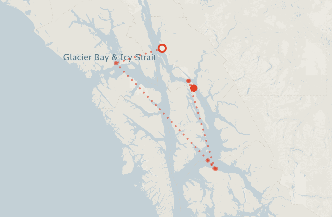 Activity map — real sighting points on an OpenStreetMap basemap