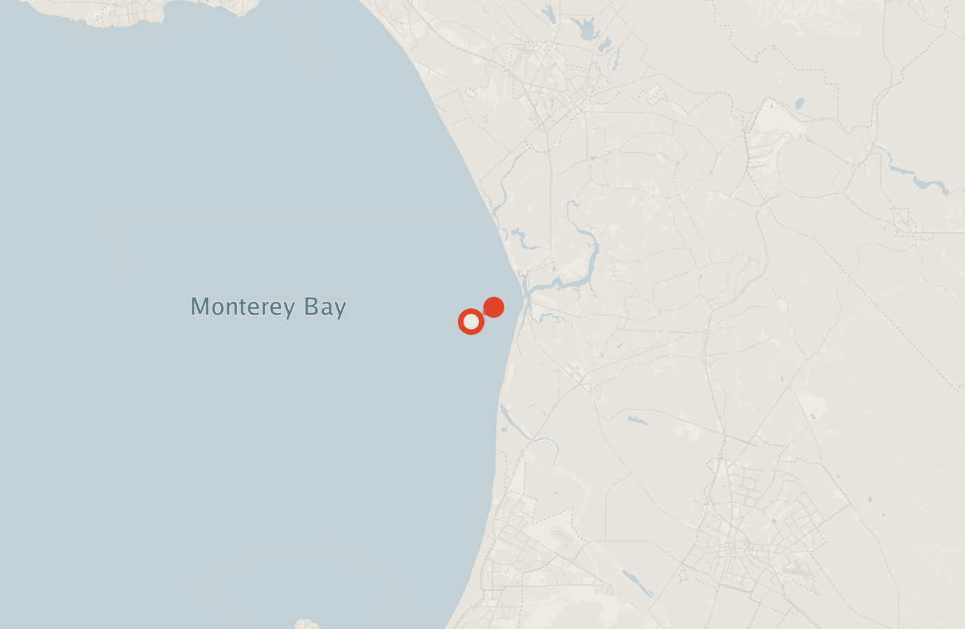 Activity map — real sighting points on an OpenStreetMap basemap