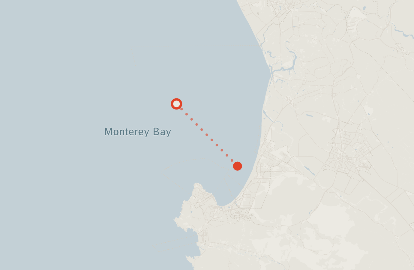 Activity map — real sighting points on an OpenStreetMap basemap