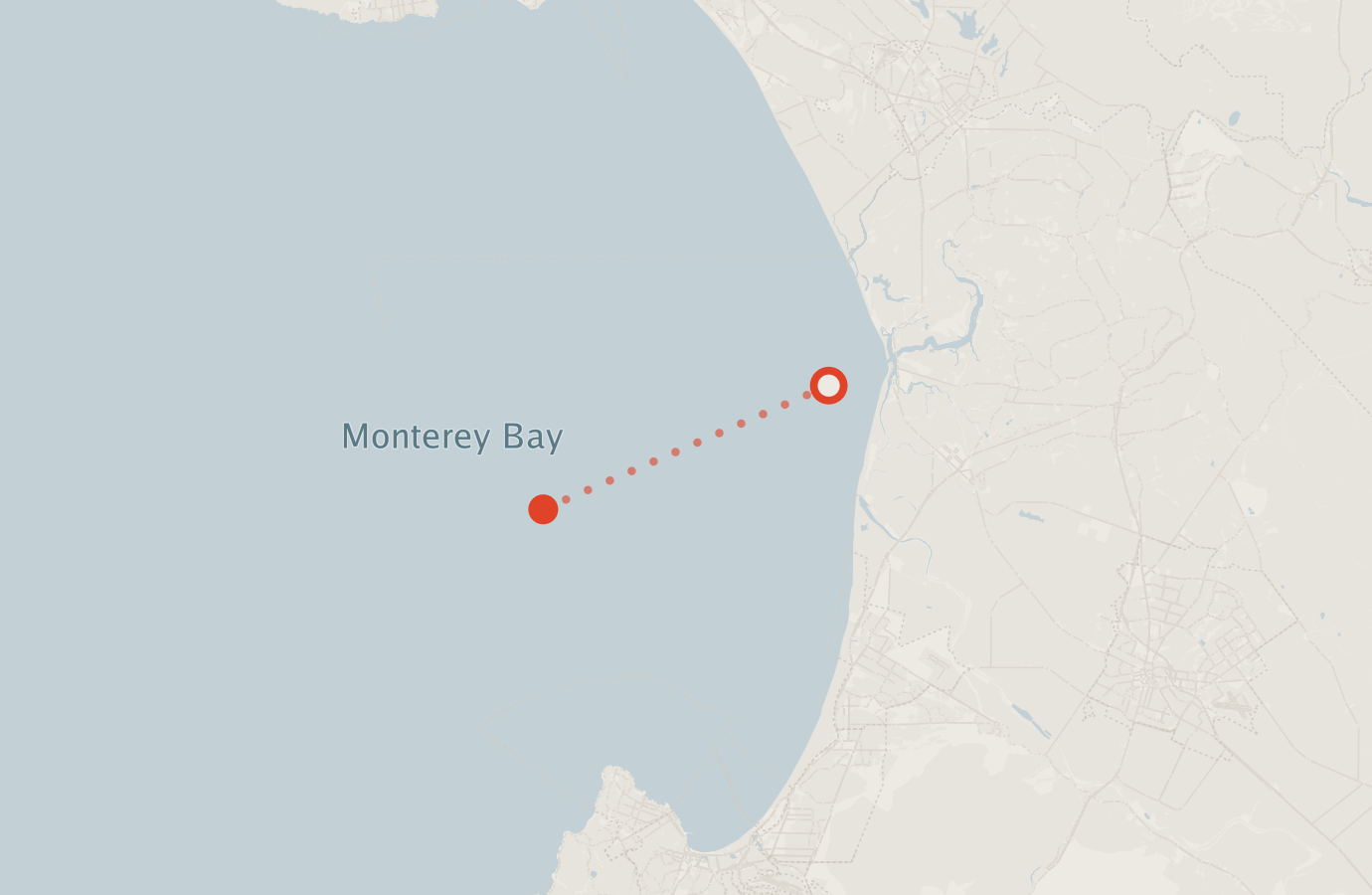 Activity map — real sighting points on an OpenStreetMap basemap