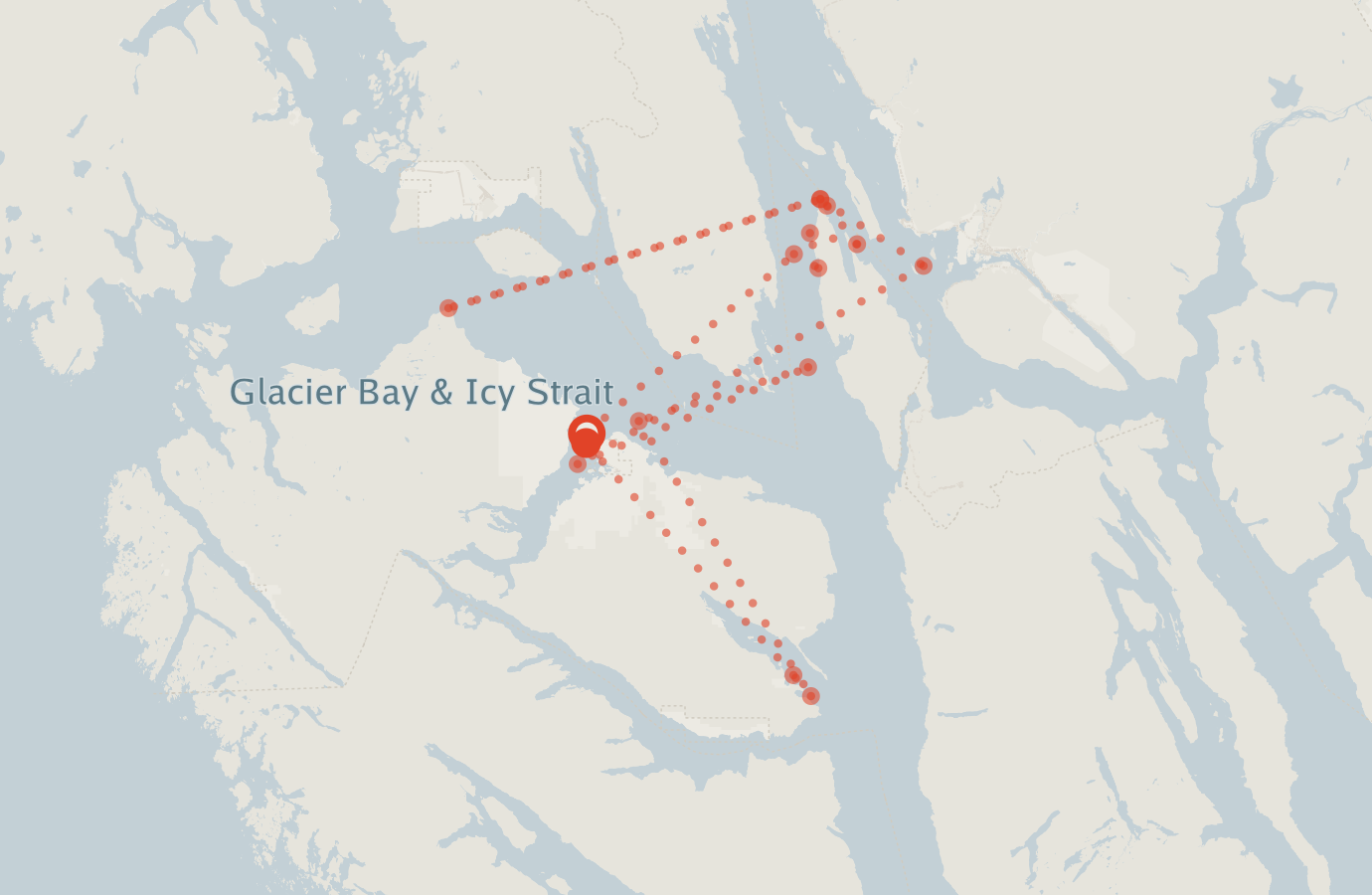 Activity map — real sighting points on an OpenStreetMap basemap