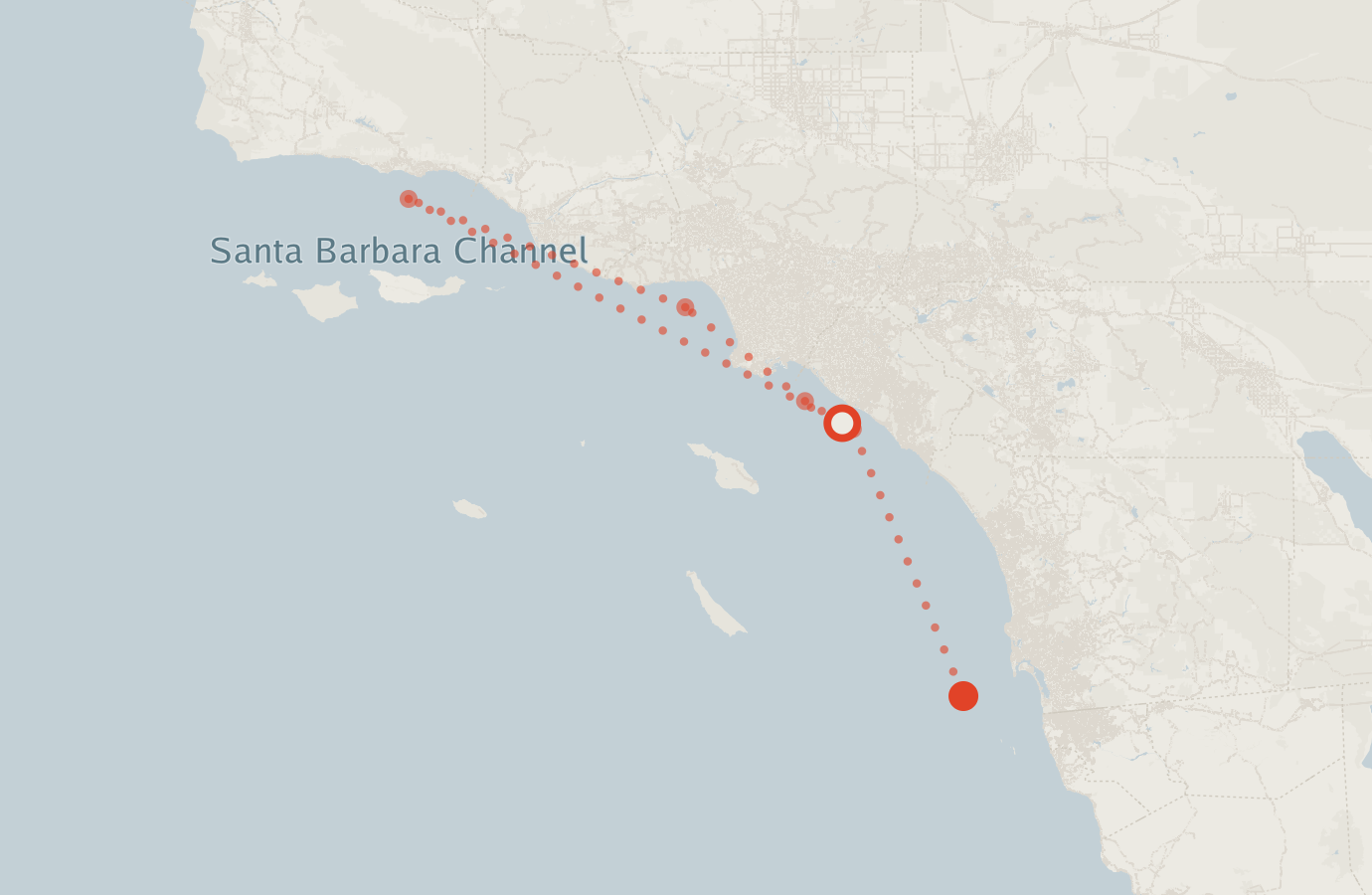 Activity map — real sighting points on an OpenStreetMap basemap