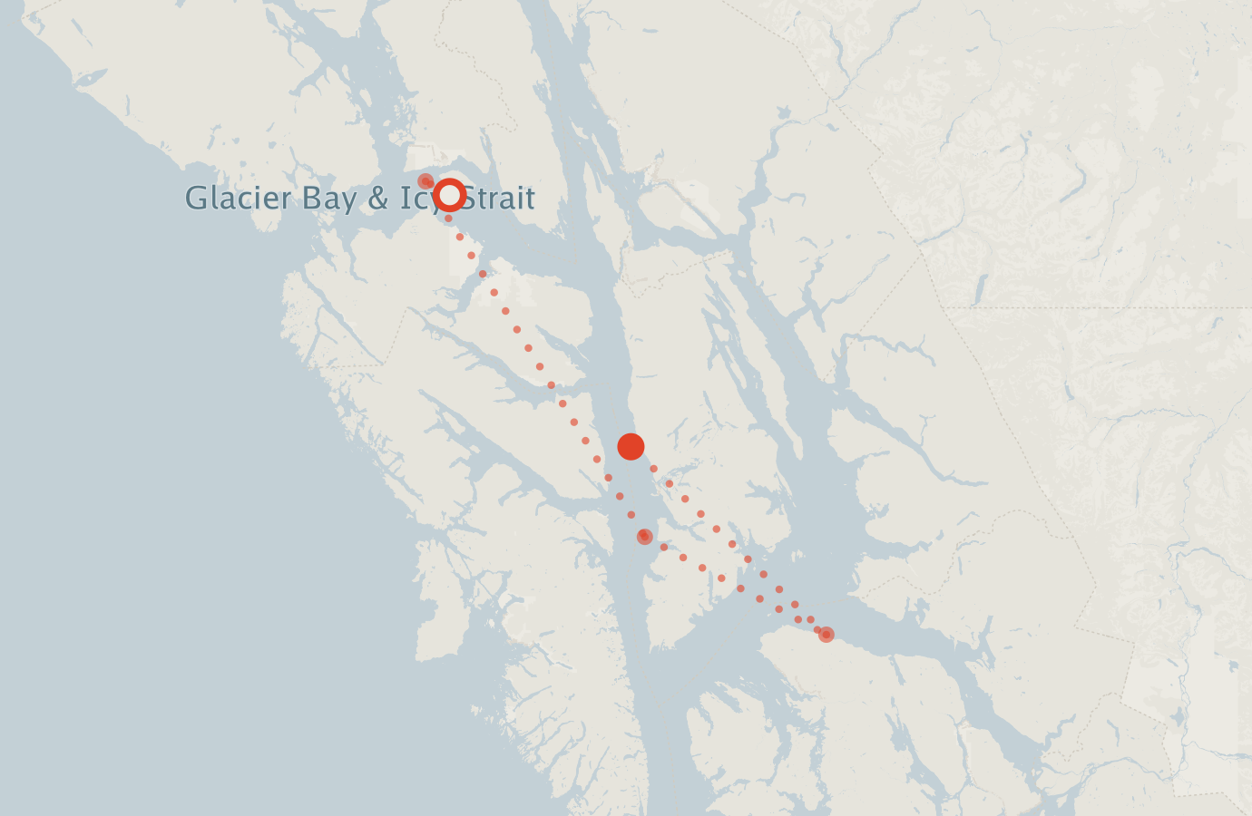Activity map — real sighting points on an OpenStreetMap basemap
