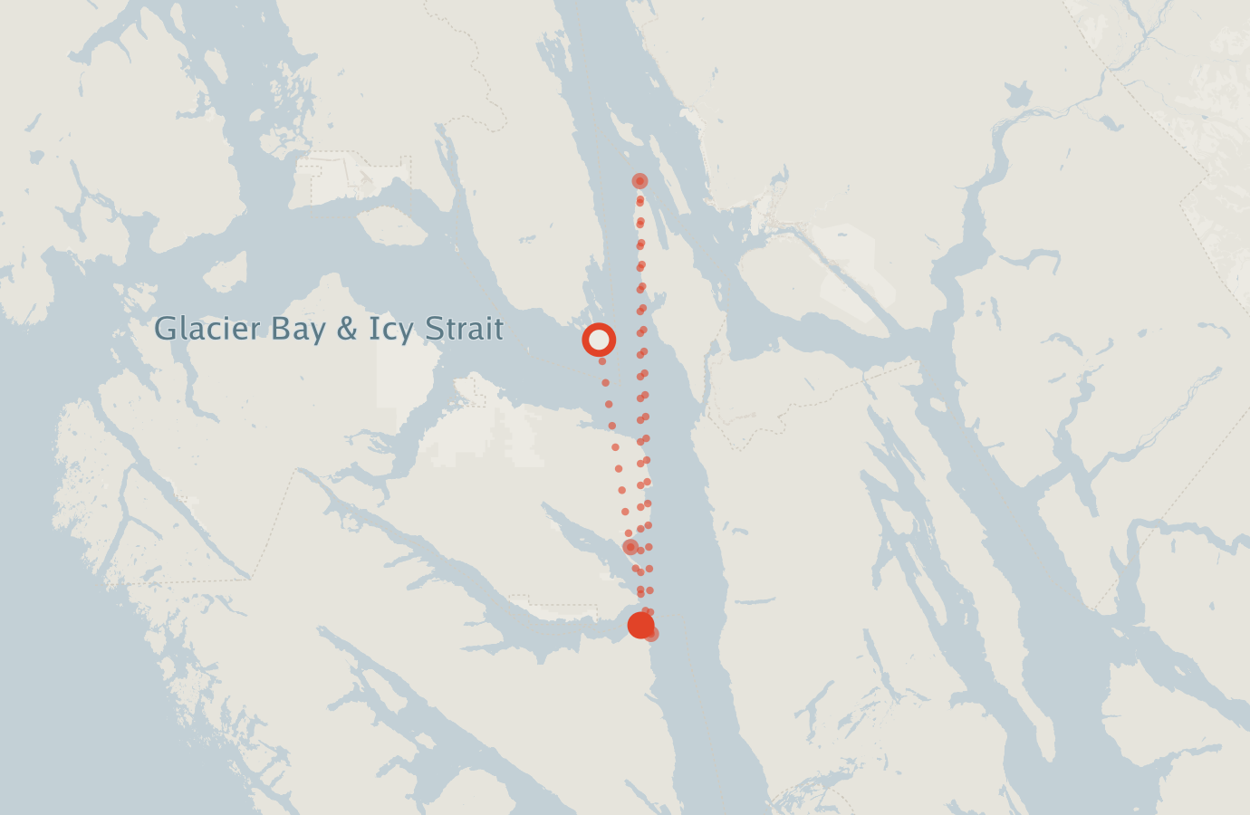 Activity map — real sighting points on an OpenStreetMap basemap